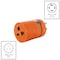 Ac Works Plug Adapter, 6-15/20R, L15-20P, 6-20P, L15-20P, 0 ft., Orange ADL1520620 - alternate 2